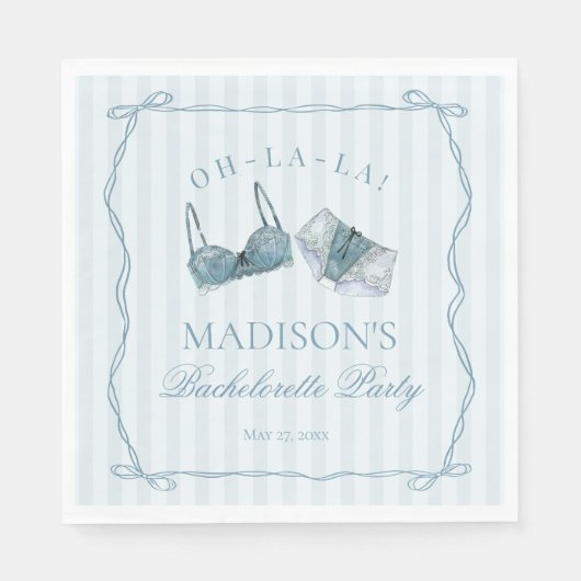 Etwas Blaues Wäsche Dusche Junggesellinnenparty Serviette (Vorderseite)