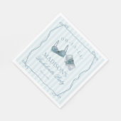 Etwas Blaues Wäsche Dusche Junggesellinnenparty Serviette (Ecke)