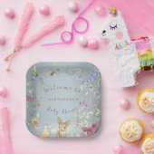 Etwas Blue Baby Dusche Pappteller (Party)