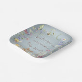 Etwas Blue Baby Dusche Pappteller (Gewinkelt)