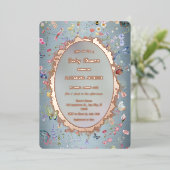 Etwas Blue Baby Shower Foil Einladung (Stehend vorne)