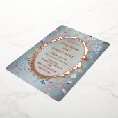 Etwas Blue Baby Shower Foil Einladung (Gedreht)