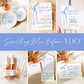 Etwas Blue Bow Brautparty, Bridal Brunch Schaumweinetikett