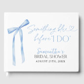 Etwas Blue Bow Brautparty Brunch Gästebuch (Vorderseite)