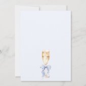 Etwas Blue Bow Brautparty Einladung (Rückseite)