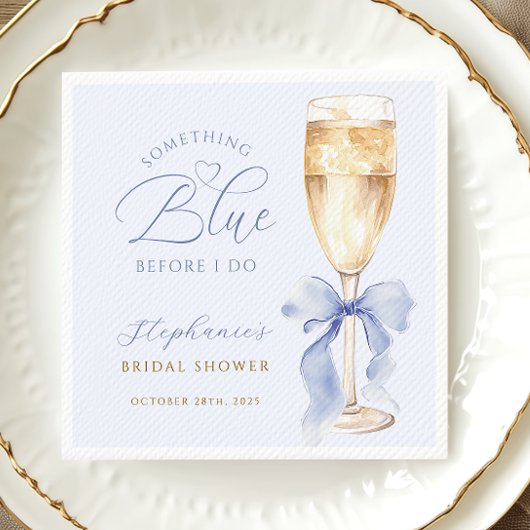 Etwas Blue Bow Brautparty Napkins Serviette