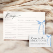 etwas Blue Bow Brautparty Rezept Card Einladung
