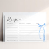 etwas Blue Bow Brautparty Rezept Card Einladung