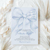 Etwas Blue Bow Bridal Dusche Einladung