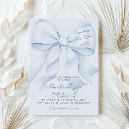Etwas Blue Bow Bridal Dusche Einladung