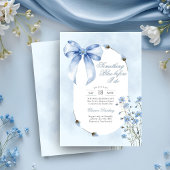 Etwas Blue Bow und Wildblume Brautparty Einladung
