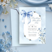 Etwas Blue Bow und Wildblume Brautparty Einladung