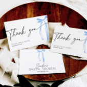 Etwas Blue Bow verbindet die Knot Bridal Dankeskarte