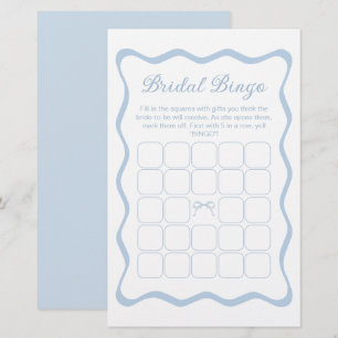 Etwas Blue Brautparty Bingo Game