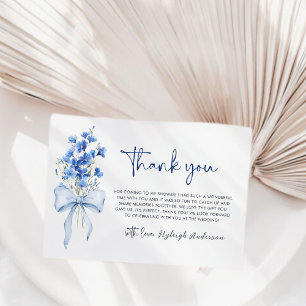 Etwas Blue Brautparty   Blaue Wildblume Dankeskarte