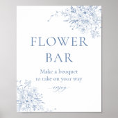 Etwas Blue Brautparty Blume Bar Poster (Vorne)