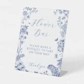 Etwas Blue Brautparty Blume Bar Sign Sockelschild (Vorderseite)