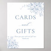 Etwas Blue Brautparty Cards and Gifts Poster (Vorne)