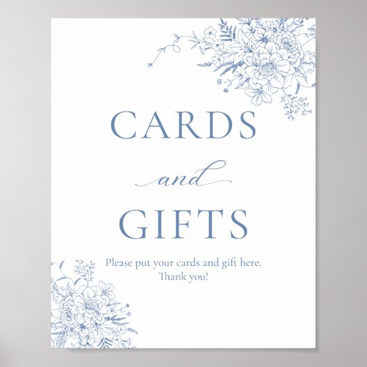 Etwas Blue Brautparty Cards and Gifts Poster (Vorne)