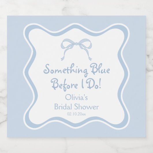 Etwas Blue Brautparty Chamapagne Schaumweinetikett (Einzelnes Label)