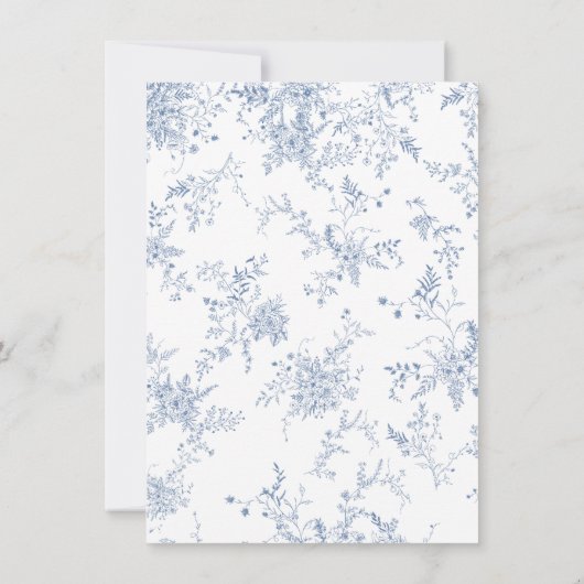 Etwas Blue Brautparty Dankeskarte (Rückseite)
