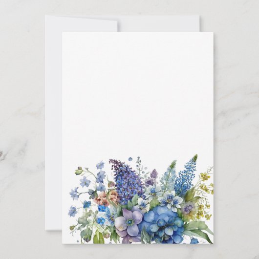 Etwas Blue Brautparty laden ein Einladung (Rückseite)