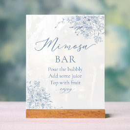 Etwas Blue Brautparty Mimosa Bar Acrylschild