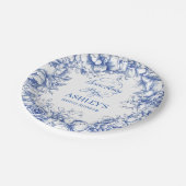 Etwas Blue Brautparty Pappteller (Schrägansicht)