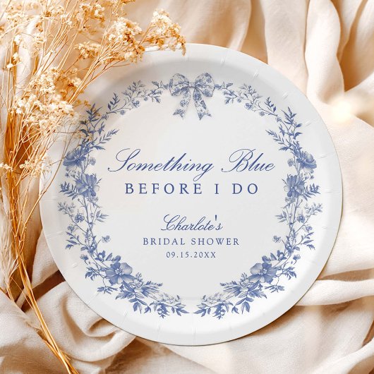 Etwas Blue Brautparty Pappteller