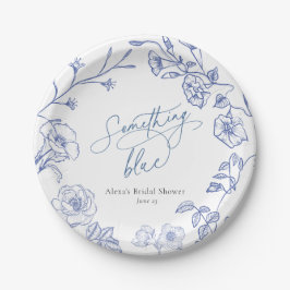 Etwas Blue Brautparty Pappteller