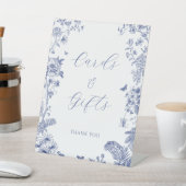 Etwas Blue Brautparty Pedestal Signing Sockelschild (In SItu)