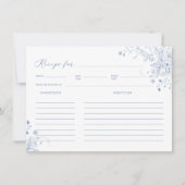 Etwas Blue Brautparty Rezept Card Einladung (Vorderseite)