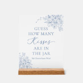 Etwas Blue Brautparty schätzen, wie viele Küsse Acrylschild (Vorderseite)