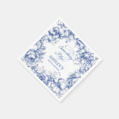 Etwas Blue Brautparty Serviette (Ecke)