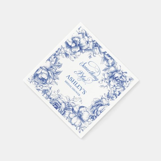 Etwas Blue Brautparty Serviette (Ecke)