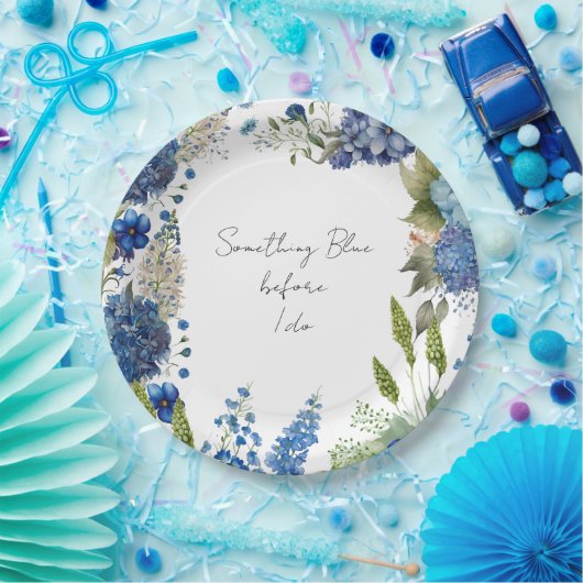 Etwas Blue Brautparty Teller (Party)