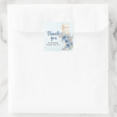 Etwas Blue Brautparty Vielen Dank Quadratischer Aufkleber (Tasche)