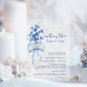 Etwas Blue Brautparty | Wildblume Ribbon Acryleinladungen