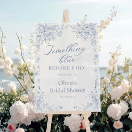 Etwas Blue Brautparty Willkommen Acrylschild