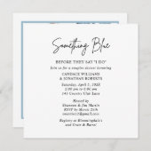 Etwas Blue Bridal Couples Dusche Einladung (Vorne/Hinten)