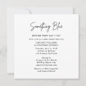 Etwas Blue Bridal Couples Dusche Einladung (Vorderseite)