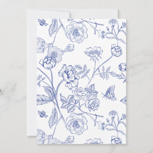 Etwas Blue Bridal Dusche Einladung (Rückseite)