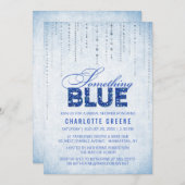 Etwas Blue Bridal Dusche Einladung (Vorne/Hinten)