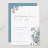 Etwas Blue Bridal Dusche Einladung (Vorne/Hinten)