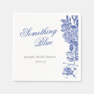 Etwas Blue Bridal Dusche Einladung Serviette