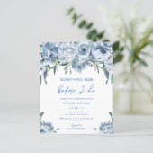 Etwas Blue Budget Bridal Dusche Einladung (Stehend Vorderseite)