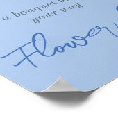 Etwas Blue Champagne Brautparty Bar Poster (Ecke)