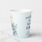 Etwas Blue Champagne Brautparty Pappbecher (Links)