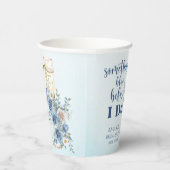 Etwas Blue Champagne Brautparty Pappbecher (Rechts)