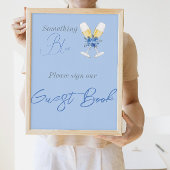 Etwas Blue Champagne Floral Brautparty Book Poster